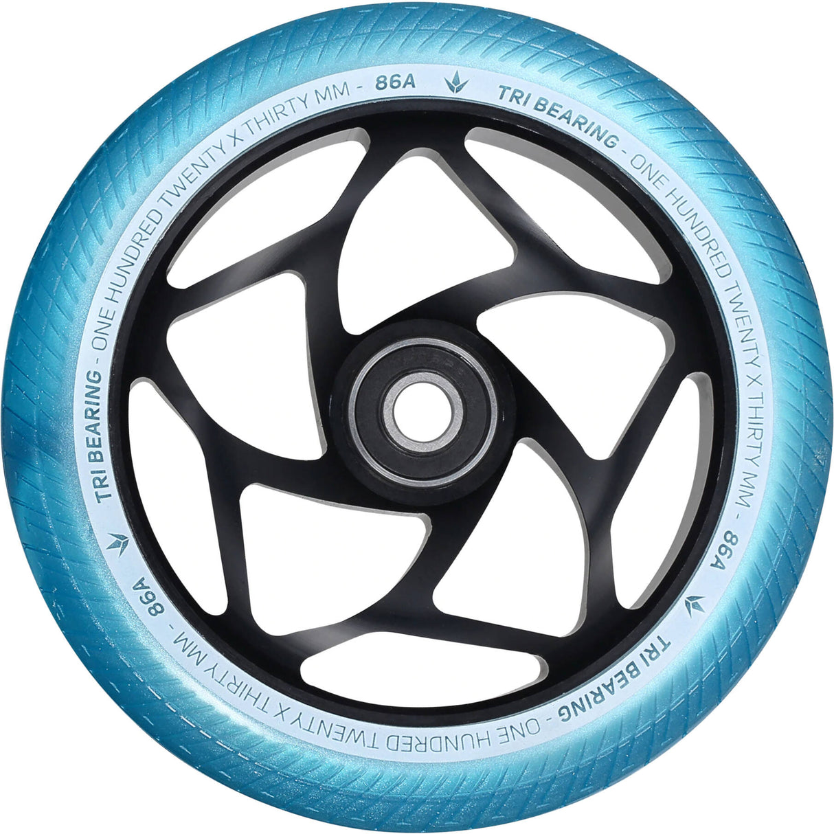 Blunt Envy Tri Bearing Scooter Wheel 120mm x 30mm - Black/Teal