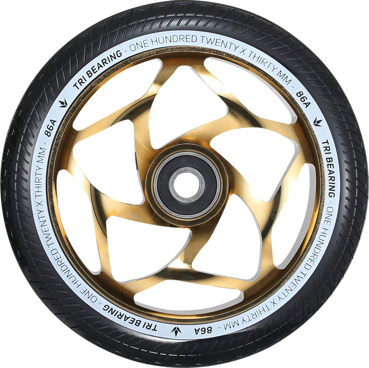 Blunt Tri Bearing 120mm x 30mm Scooter Wheel - Gold/Black