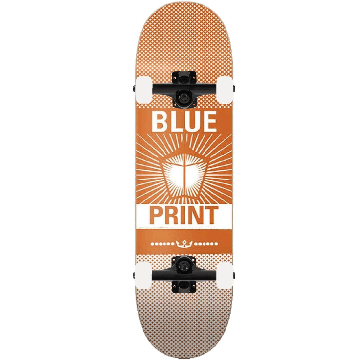 Blueprint Pachinko Custom Skateboard - Orange/White 8.25"