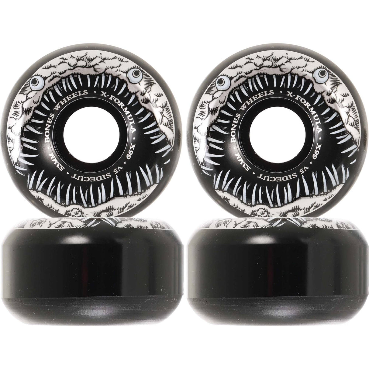 Bones Dark Waters V5 Sidecut Skateboard Wheels - Black 53mm