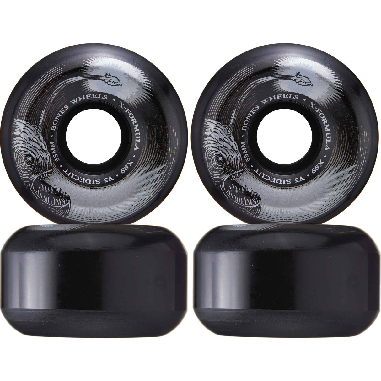 Bones Dark Waters V5 Sidecut Skateboard Wheels - Black 55mm