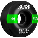 Bones OG 100'S #14 V4 Wide Skateboard Wheels - Black 54mm