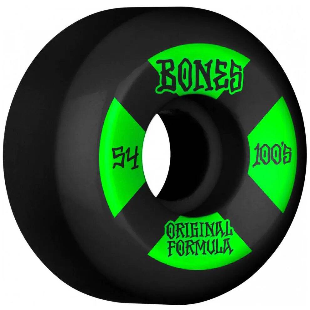 Bones OG 100's #4 V5 Sidecut Skateboard Wheels - Black 54mm