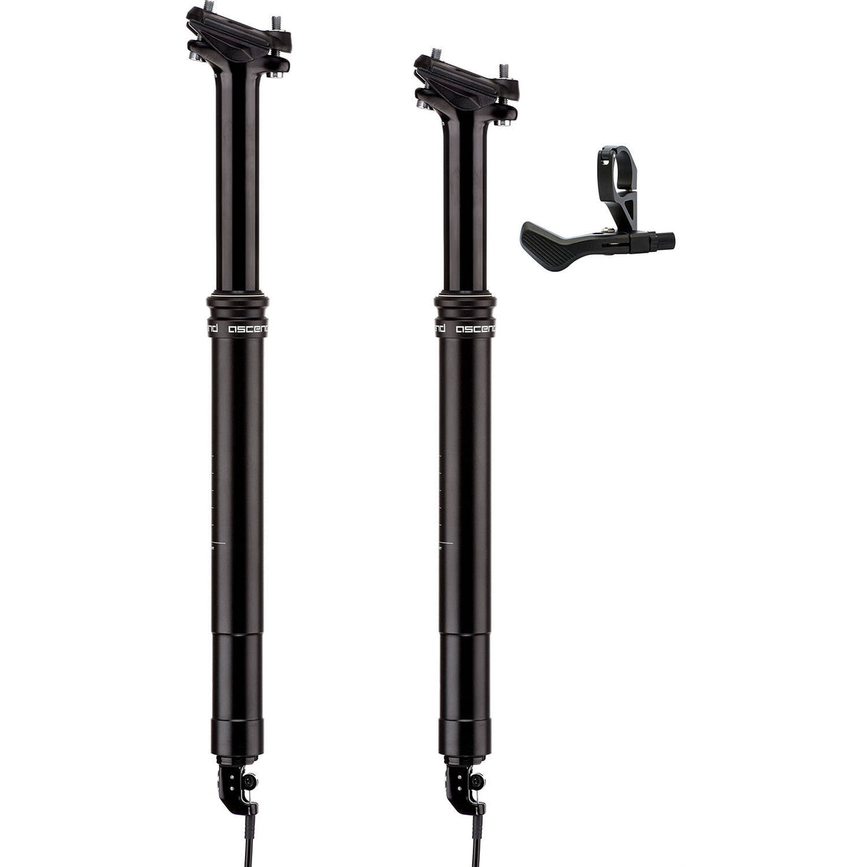 Brand-X Ascend Dropper Seatpost (120mm & 150mm) - Black 30.9mm x 412mm 125mm