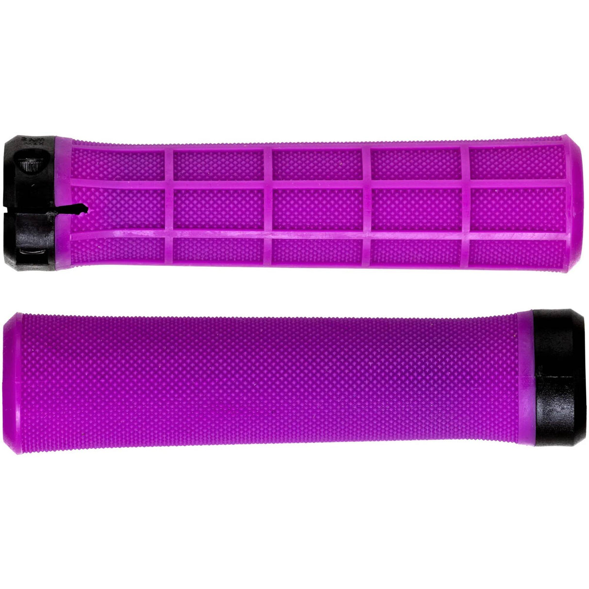 Brand-X Half Waffle Lock On Mountain Bike Grips - Purple