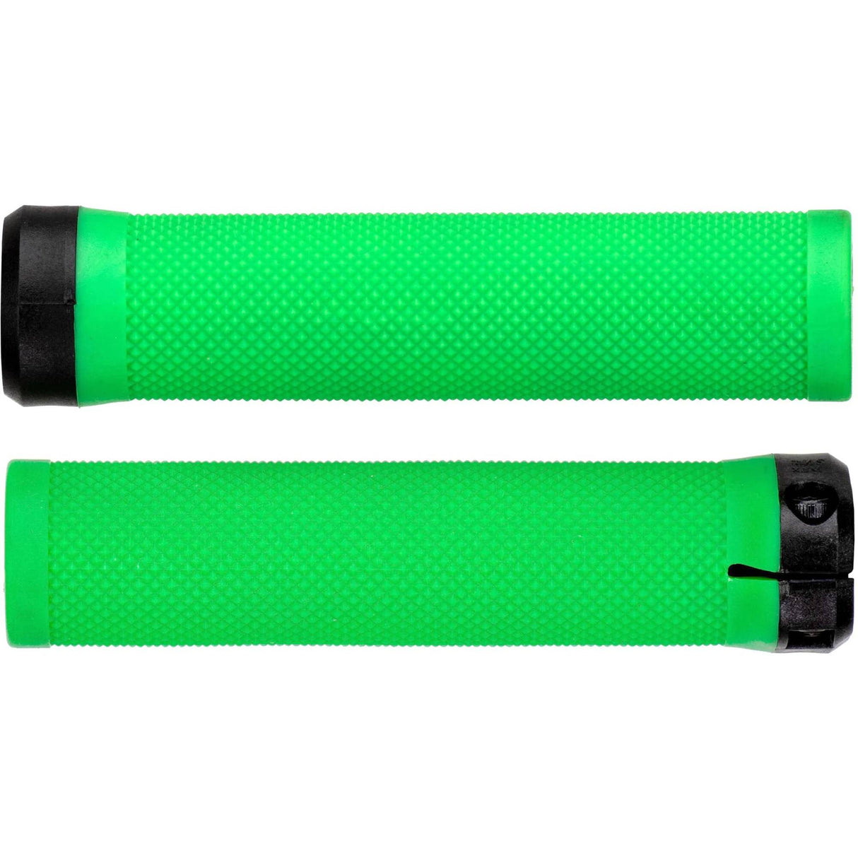 Brand-X Knurled Lock On Mountain Bike Grips - Green