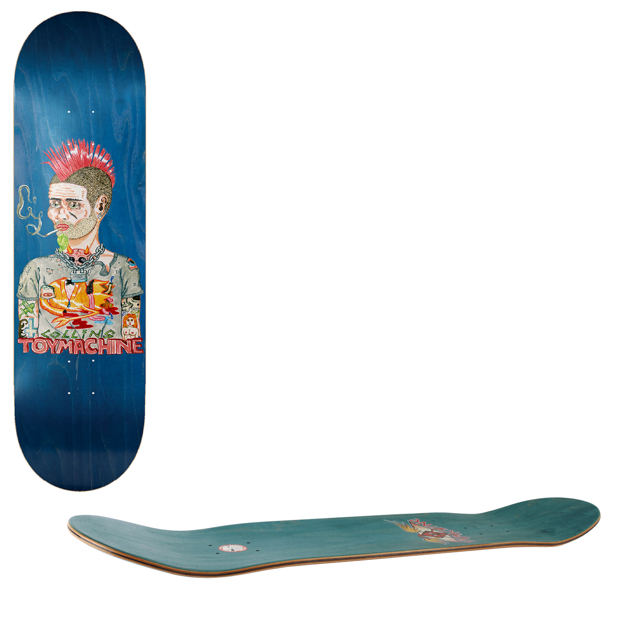 Toy Machine Mohawk Skateboard Deck - Collins 8.25"