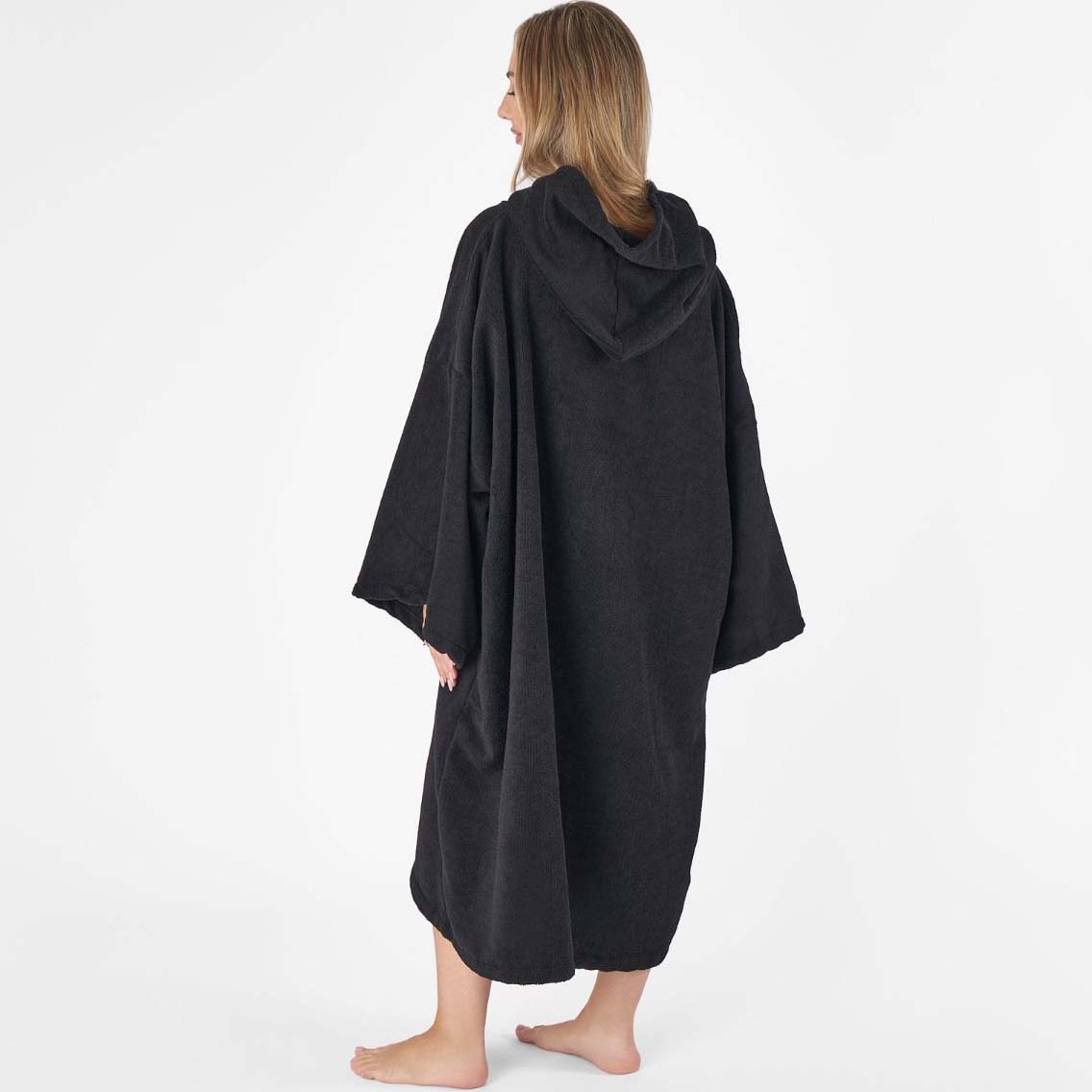 Brentfords Adult Towel Poncho - Black