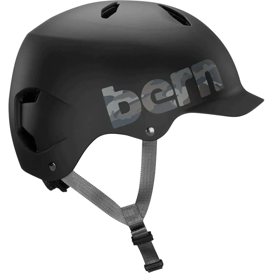 Bern Bandito EPS Junior Helmet - Matte Black/Camo Logo