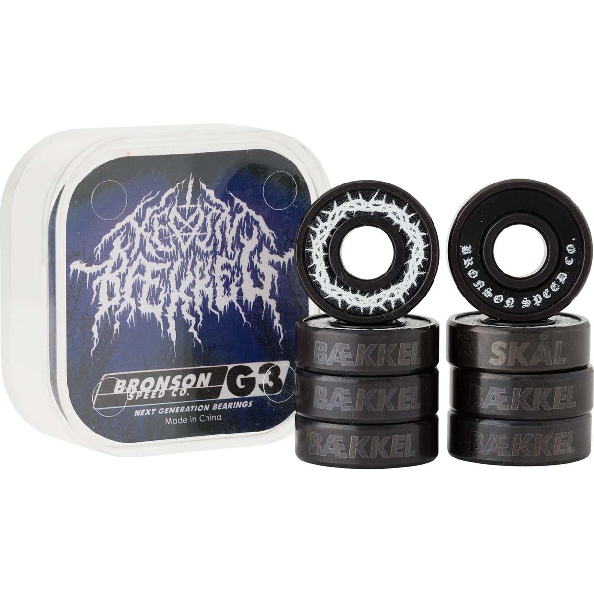 Bronson Speed Co. Kevin Baekkel Pro G3 Skateboard Bearings (Pack of 8)