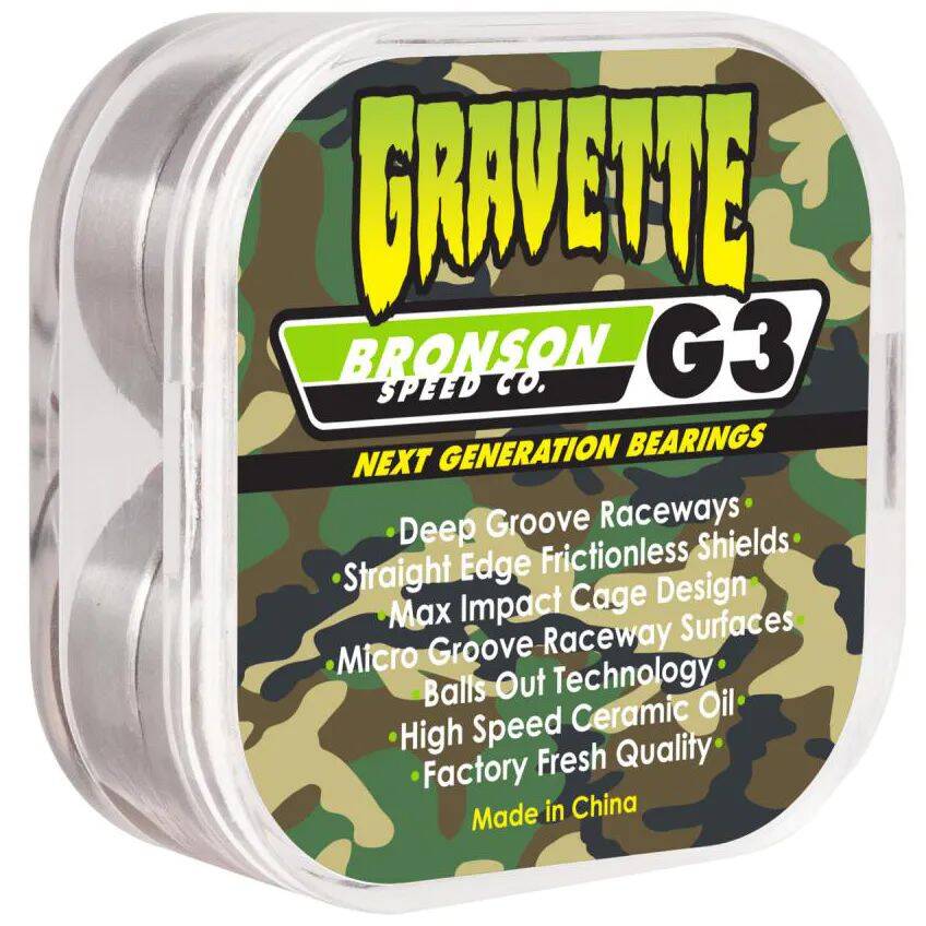 Bronson Speed Co. David Gravette Pro G3 Skateboard Bearings (Pack of 8)