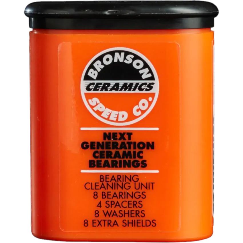 Bronson Speed Co. Ceramic Skateboard Bearings - Orange