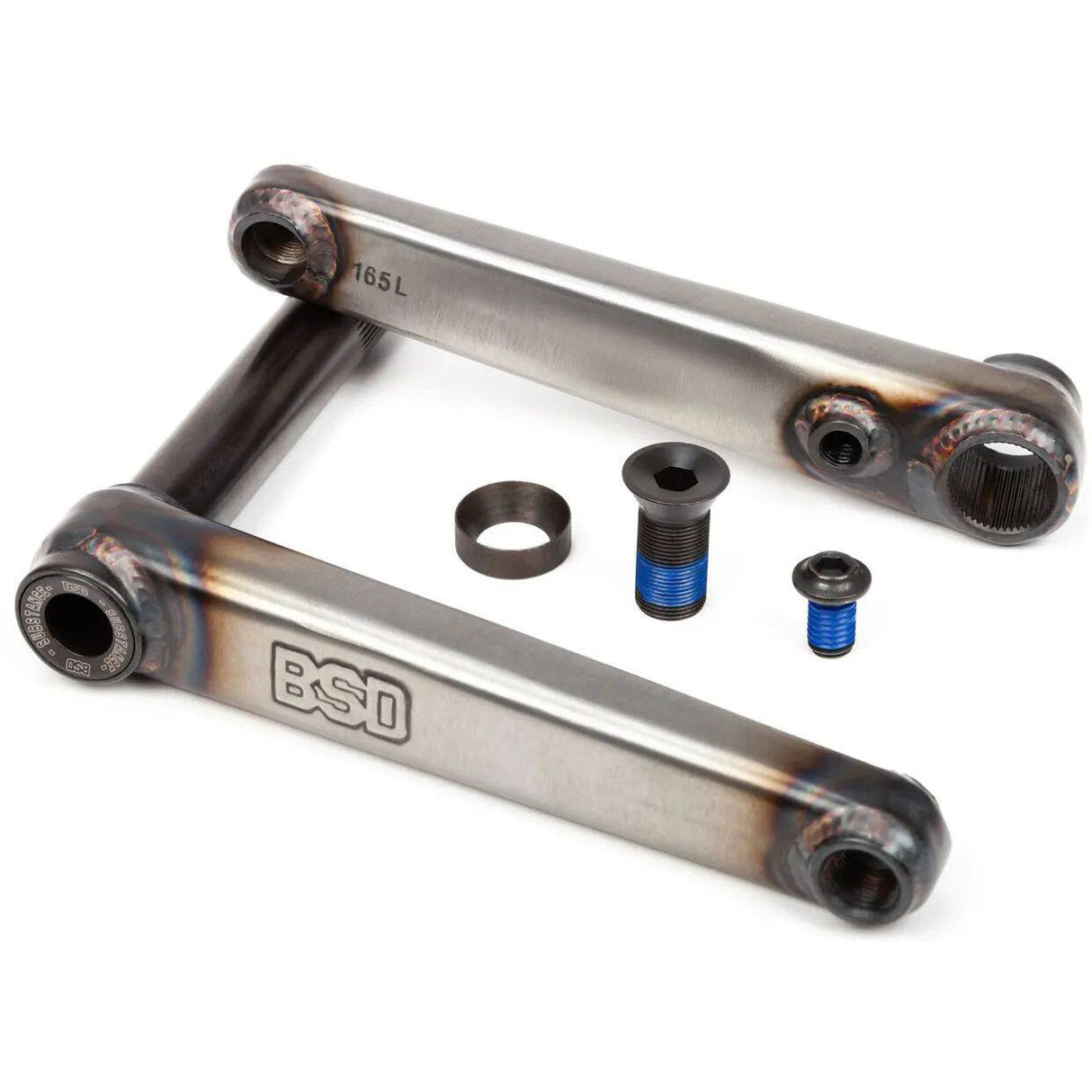 BSD Substance 175mm BMX Cranks - Flat Raw