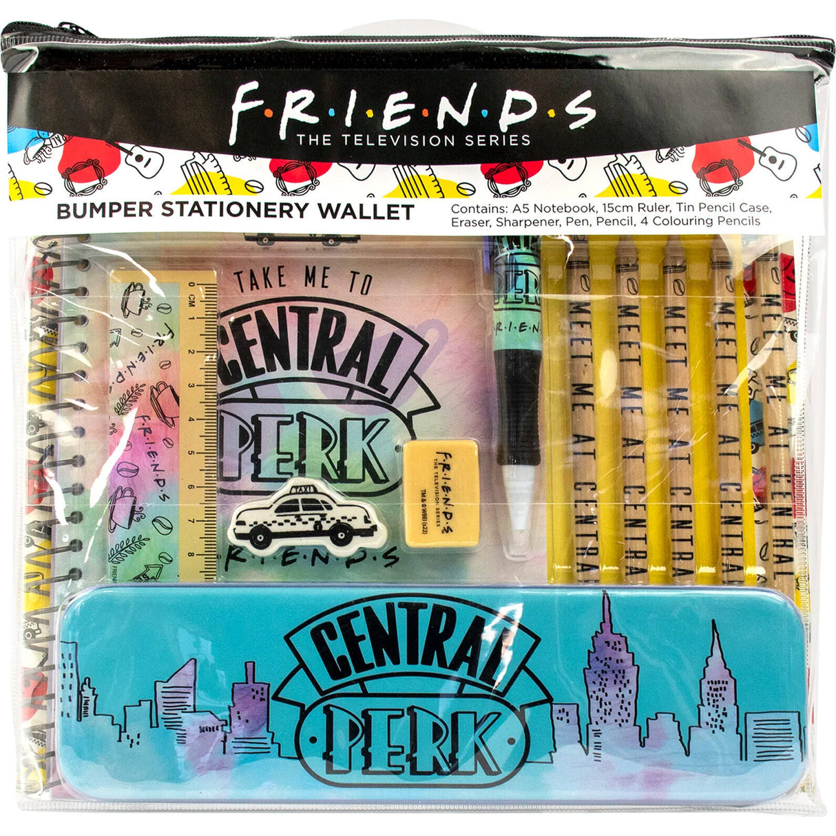 Friends Bumper Stationary Set Wallet - Tie Dye
