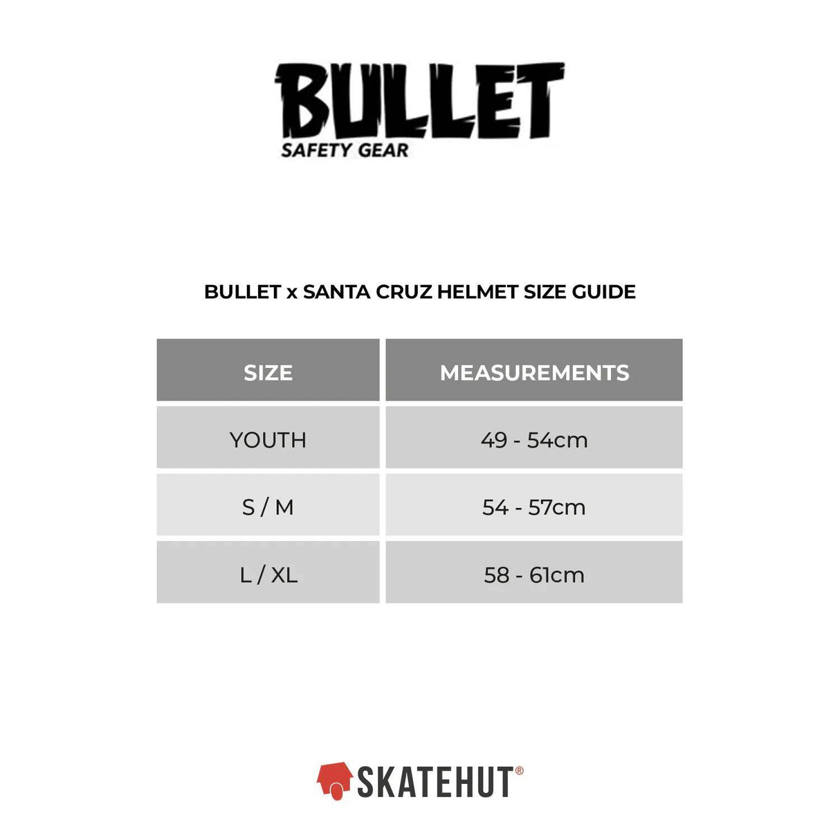 Bullet / Santa Cruz Colab Screaming Hand Graphic Helmet - Black