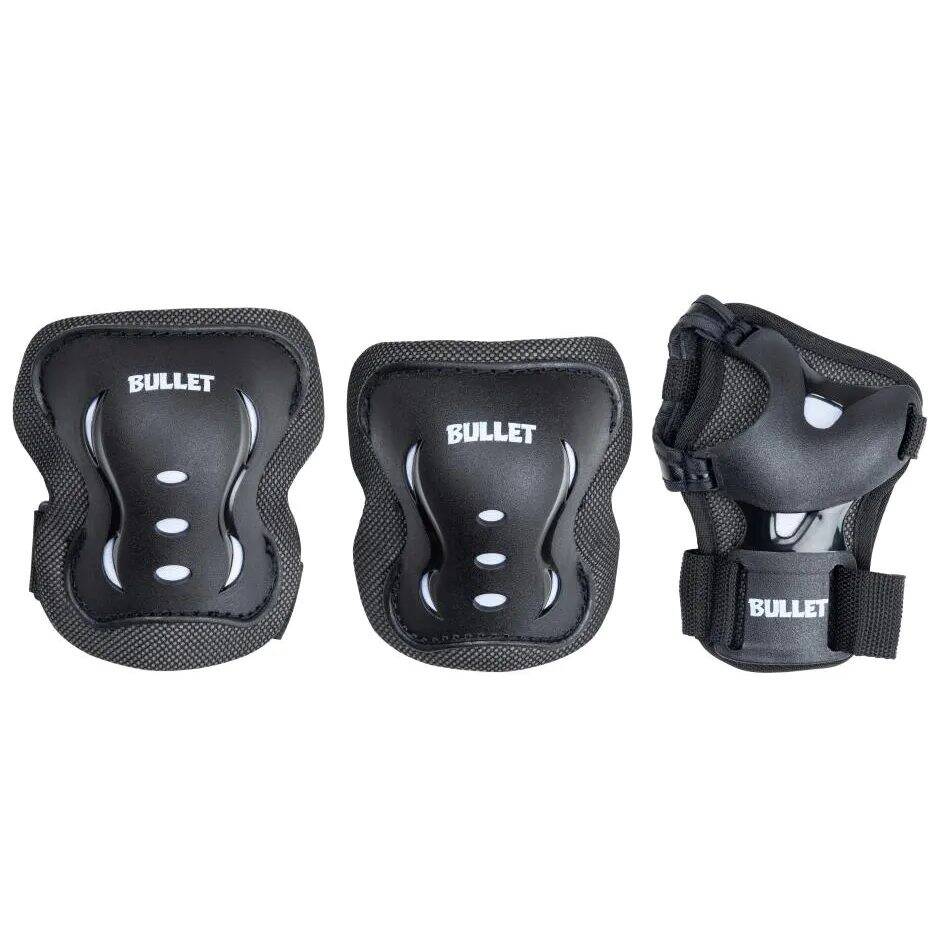 Bullet Blast V2 Junior Triple Pad Set - Black/White S (10-12 Yrs)