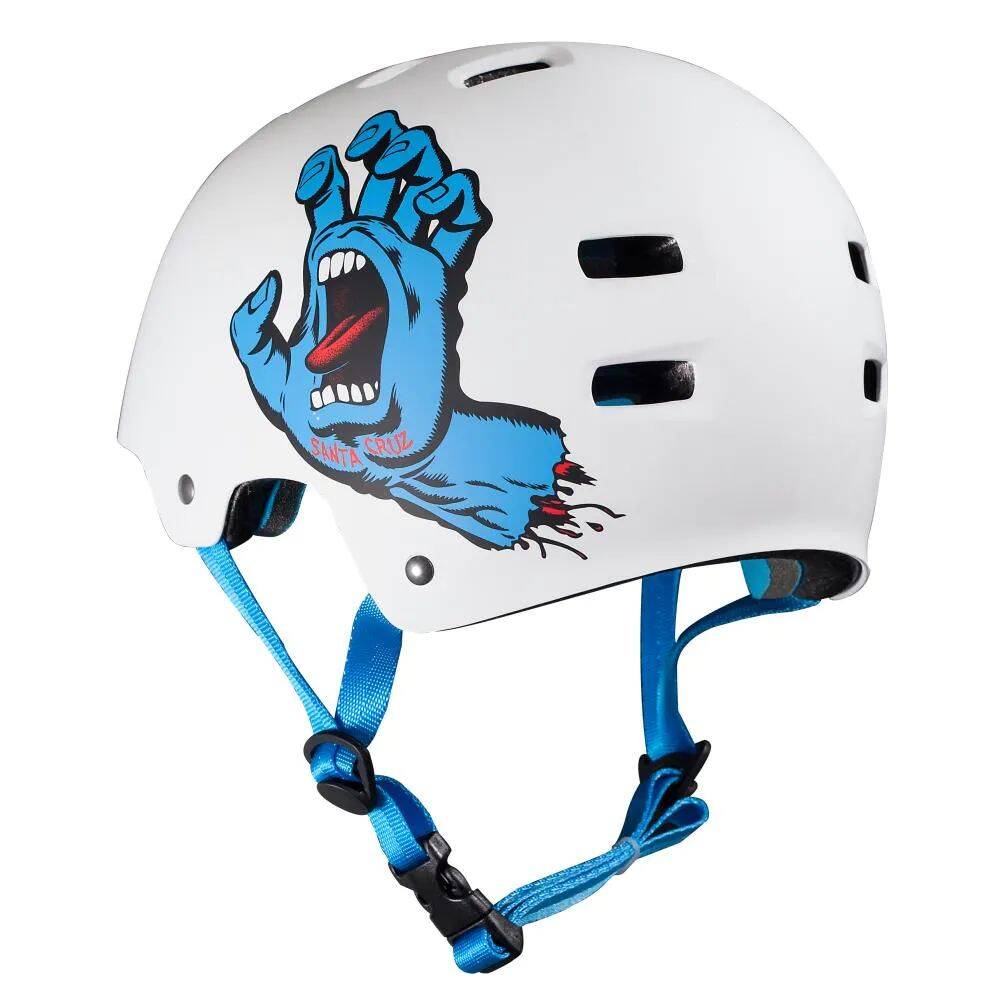 Bullet / Santa Cruz Colab Screaming Hand Graphic Helmet - White
