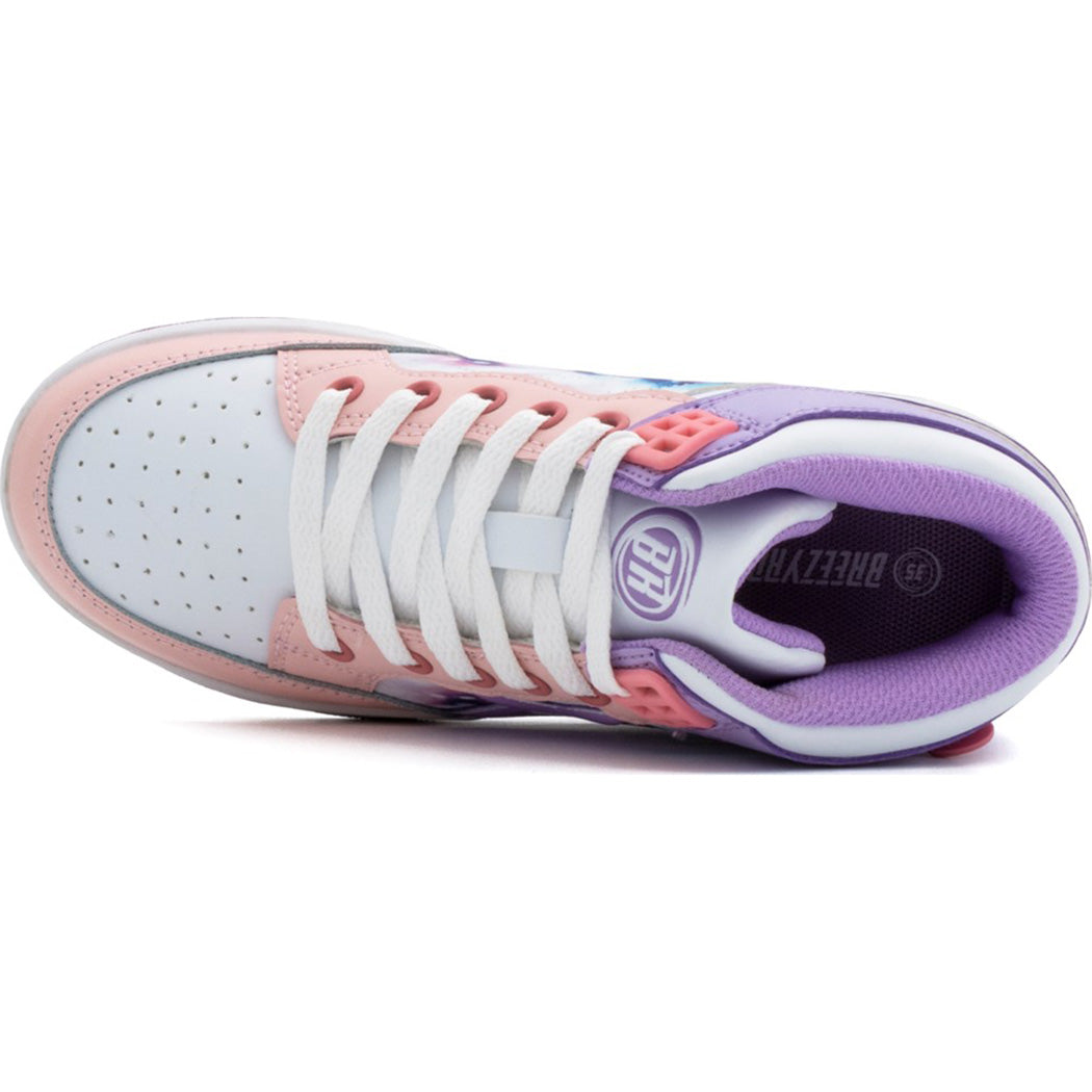 Breezy Rollers Skater - White/Purple/Pink