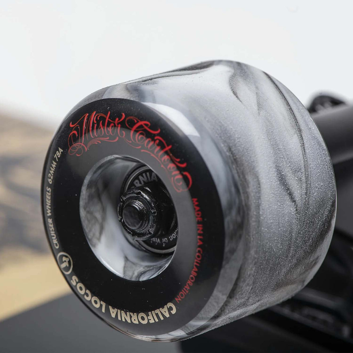 California Locos Swirl Ink Skateboard Wheels - Black/Grey 60mm