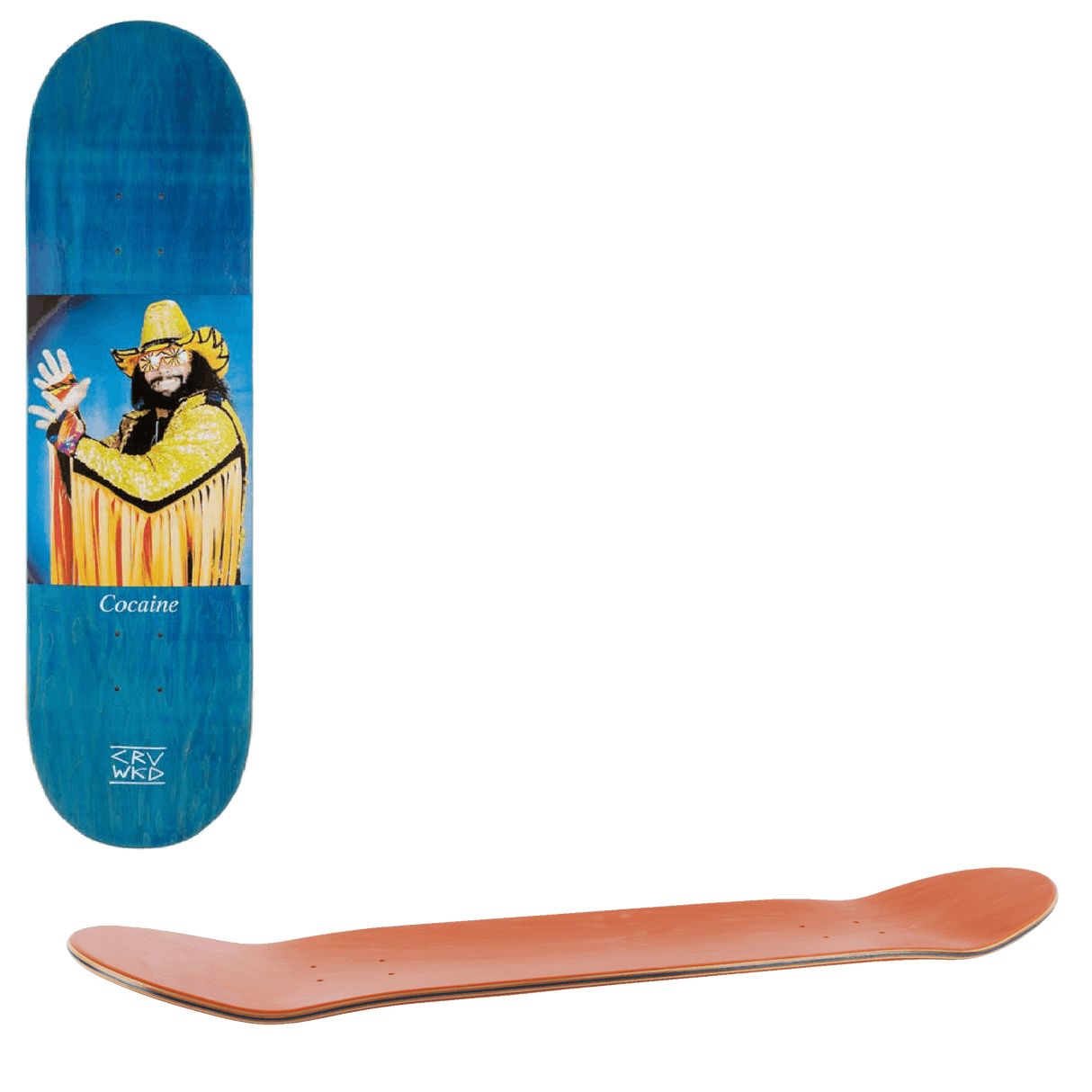 Carve Wicked Don't Do Drugs Skateboard Deck - Blue 8.75"