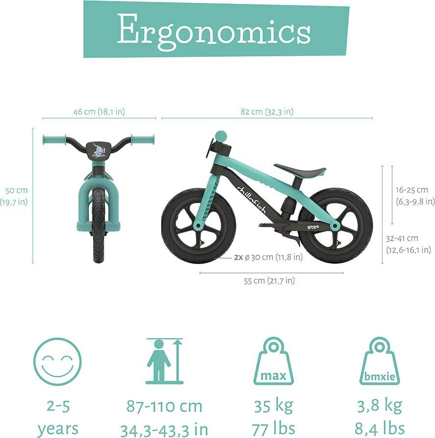 Chillafish BMXie 12" Balance Bike - Mint