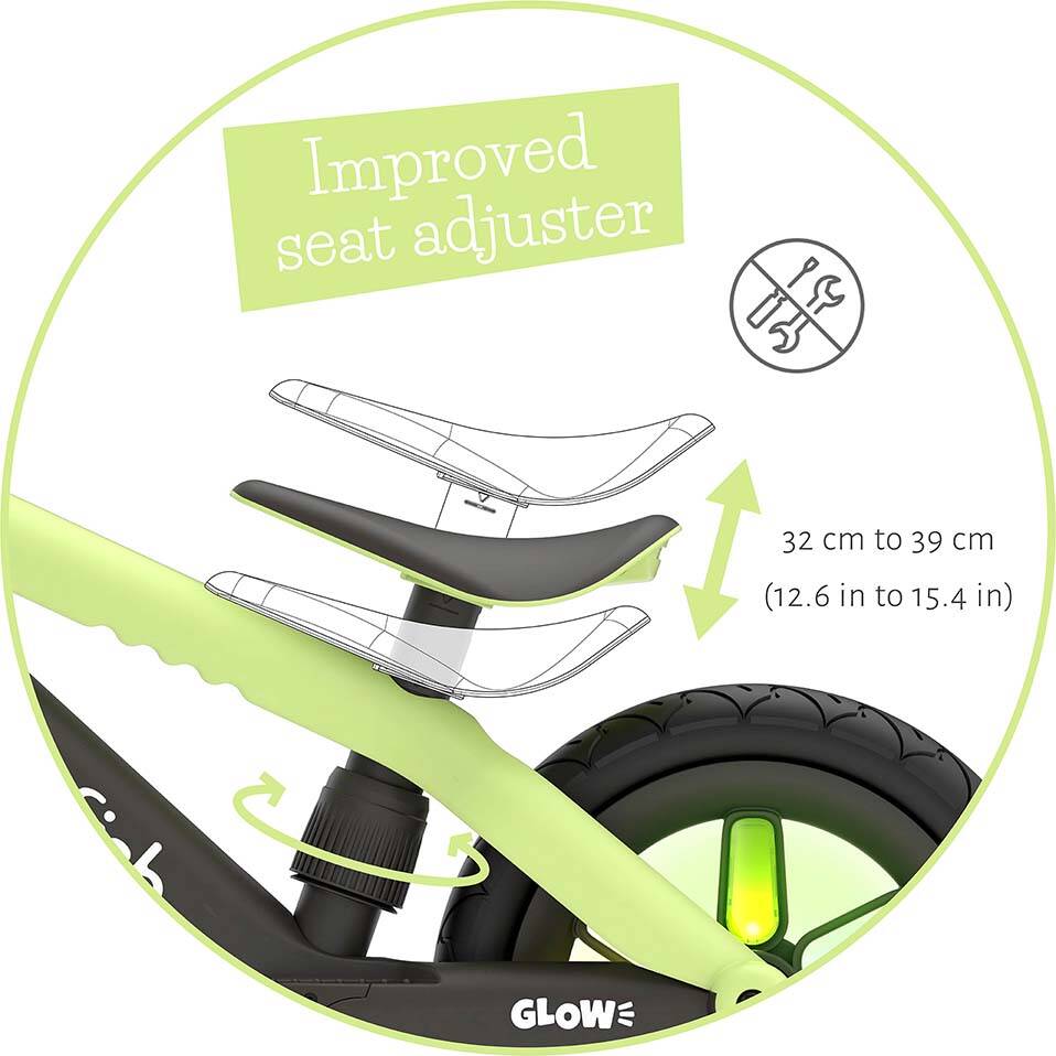 Chillafish BMXie Glow 12" Balance Bike - Pistachio