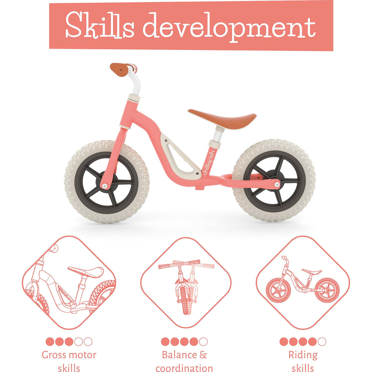 Chillafish Charlie 10" Balance Bike - Flamingo