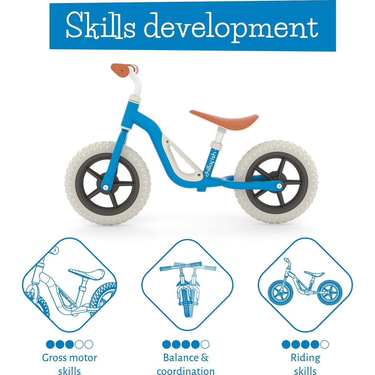 Chillafish Charlie 10" Balance Bike - Navy