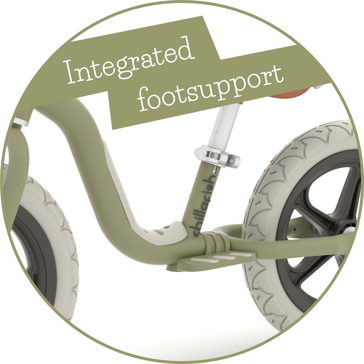 Chillafish Charlie LUX 12" Balance Bike - Olive