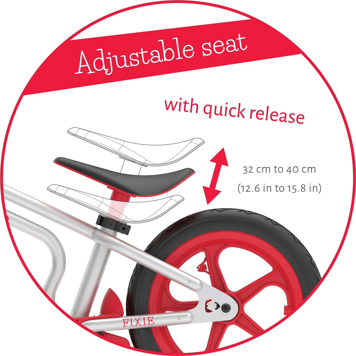 Chillafish Fixie 12" Balance Bike - Red