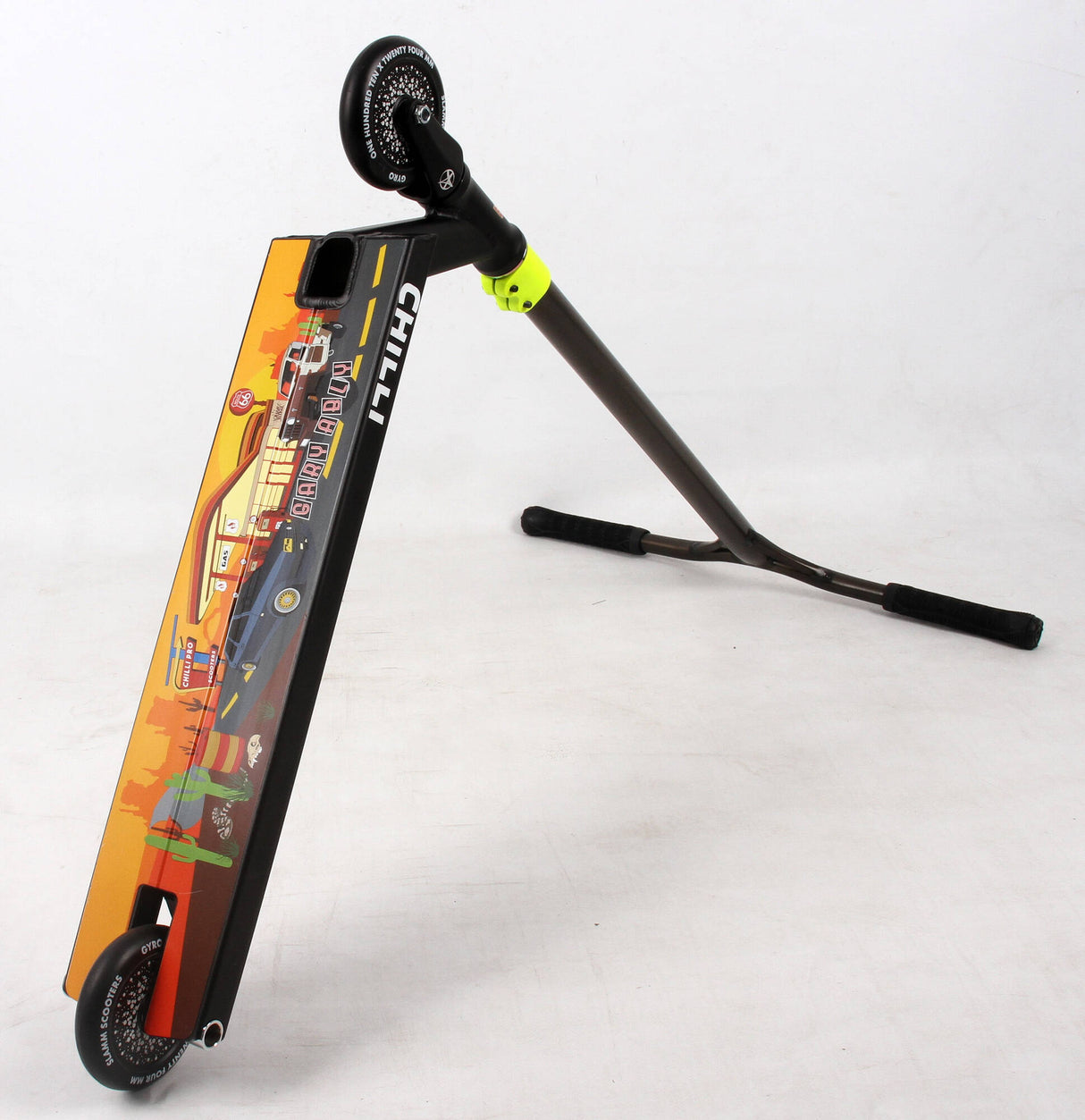 Chilli Pro x Addict Custom Stunt Scooter - Black/Grey/Yellow