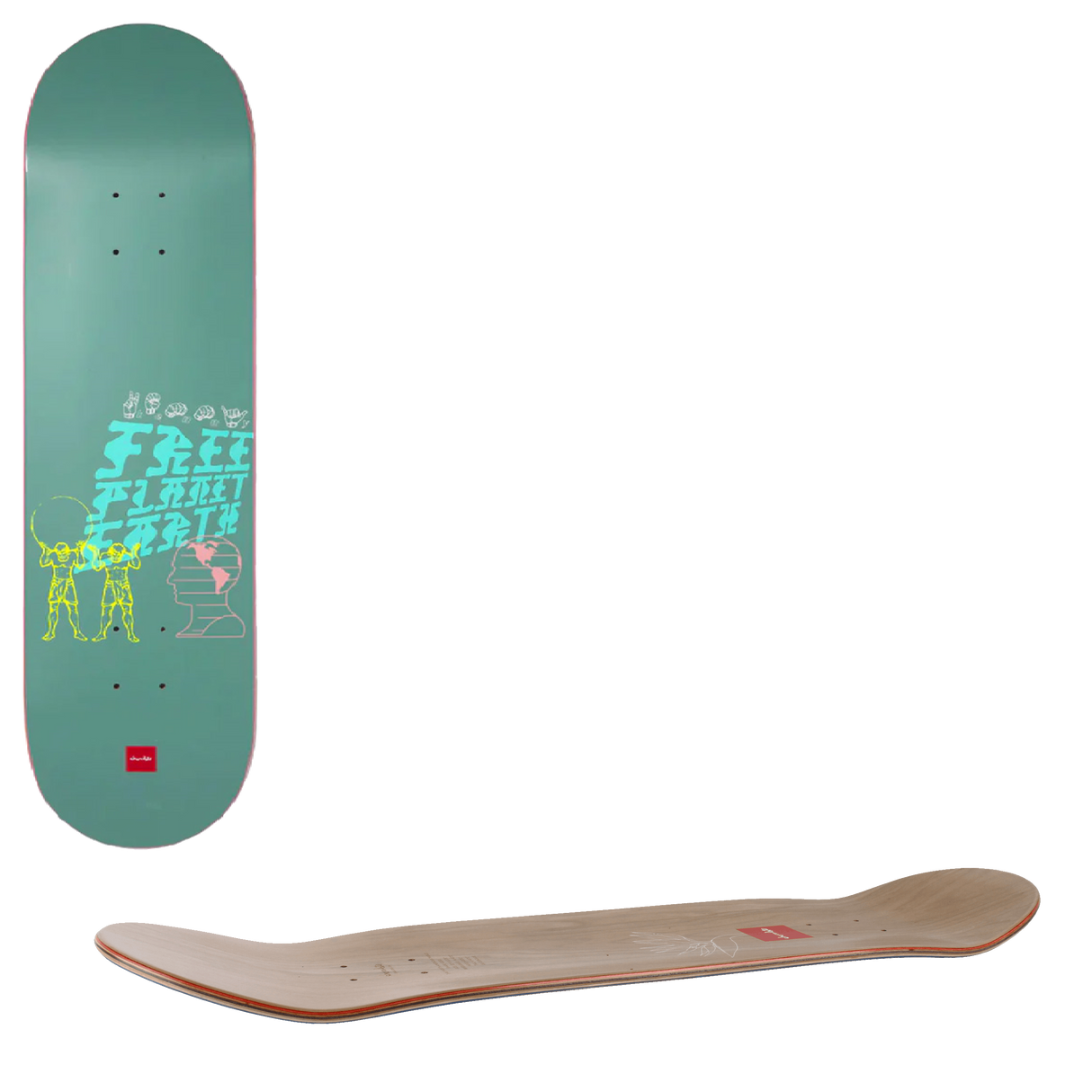 Chocolate Free Planet Earth Skateboard Deck - Anderson 8"