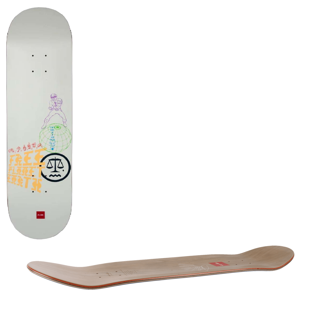 Chocolate Free Planet Earth Skateboard Deck - Trahan 8.25"