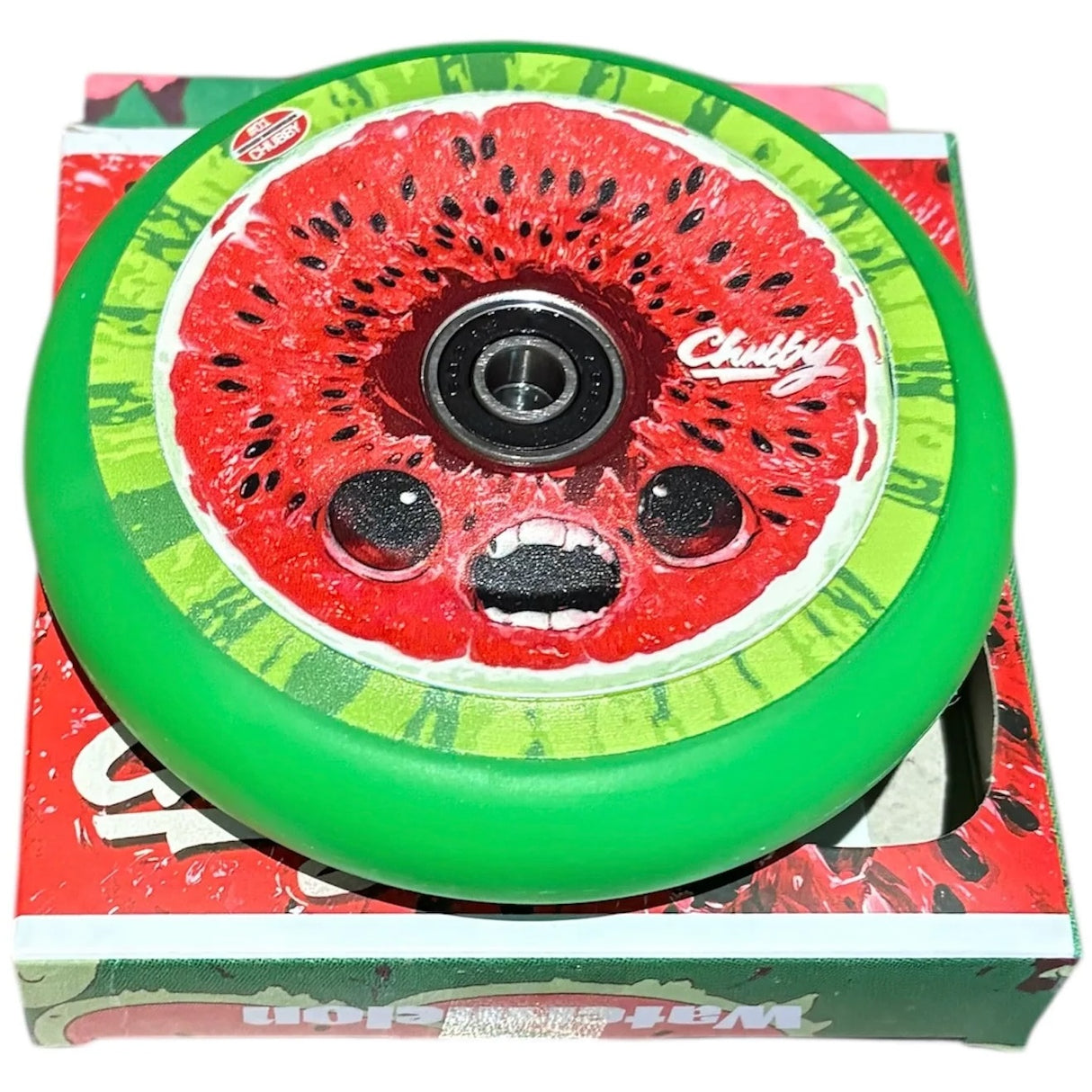 Chubby Watermelon 110mm Scooter Wheel - Red/Green