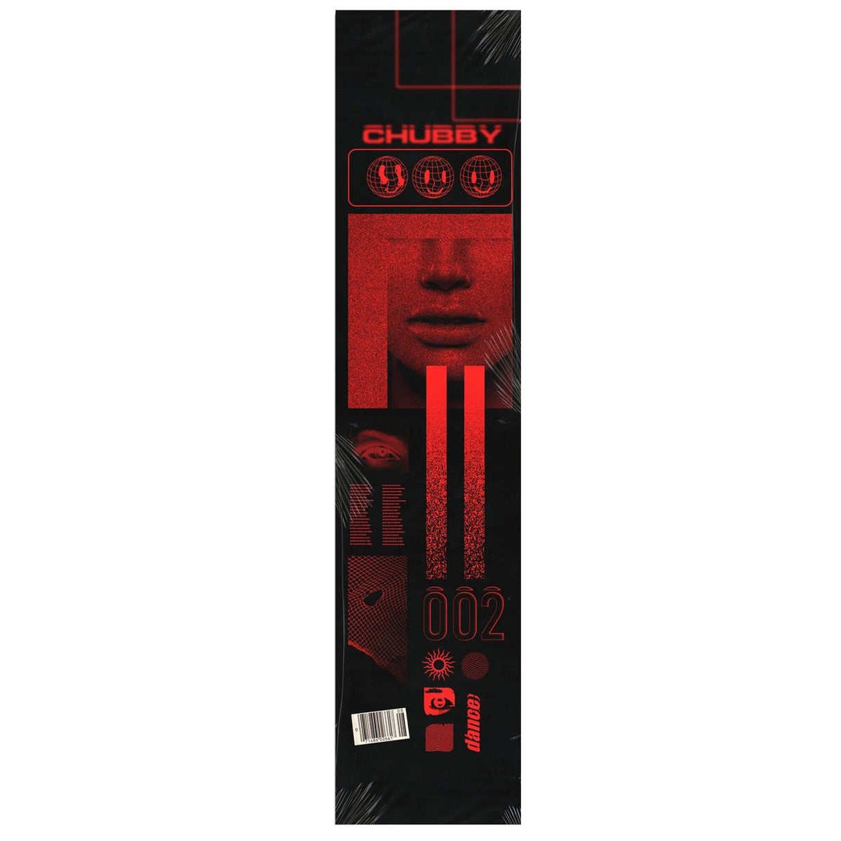 Chubby Gobby Scooter Grip Tape - Black/Red 22" x 5"