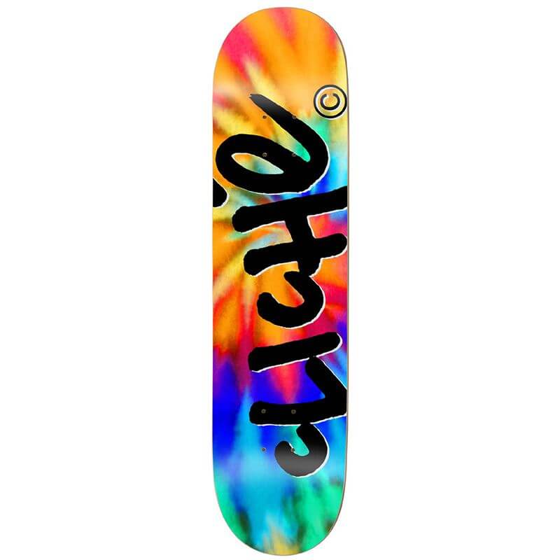 Cliche Handwritten Invert Skateboard Deck - Tie Dye 8.25"