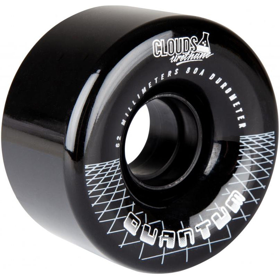 Clouds Urethane Quantum 62mm Roller Skate Wheels - Black/Silver