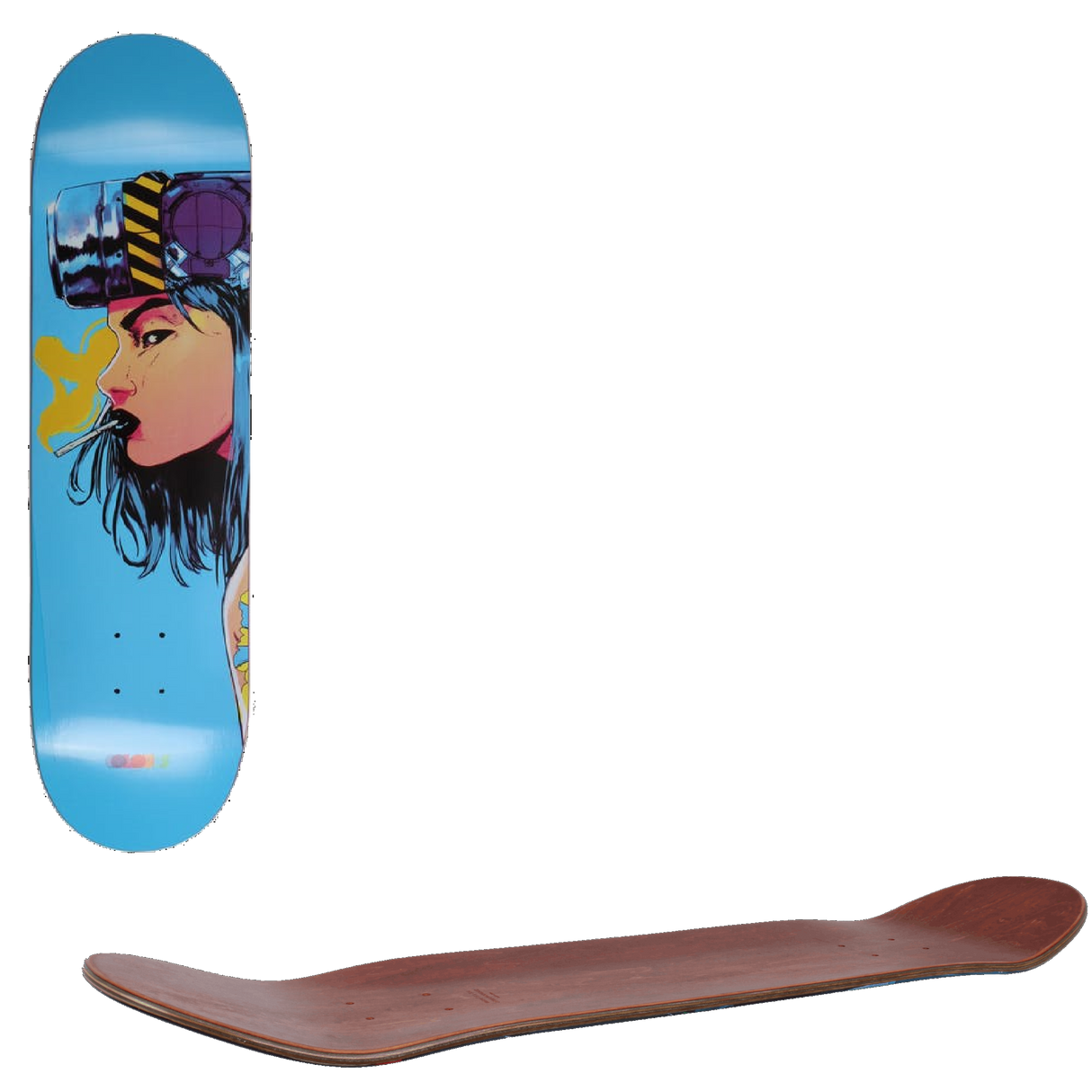 Colours Collectiv Diber Kato Skateboard Deck - Cyber Girl 8''