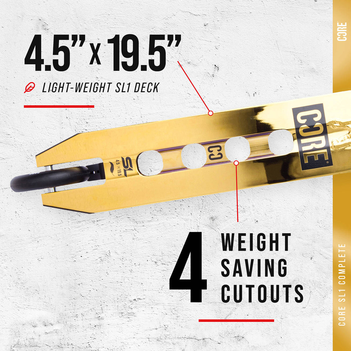CORE SL1 (Super Light) Stunt Scooter - Neo Gold/Black