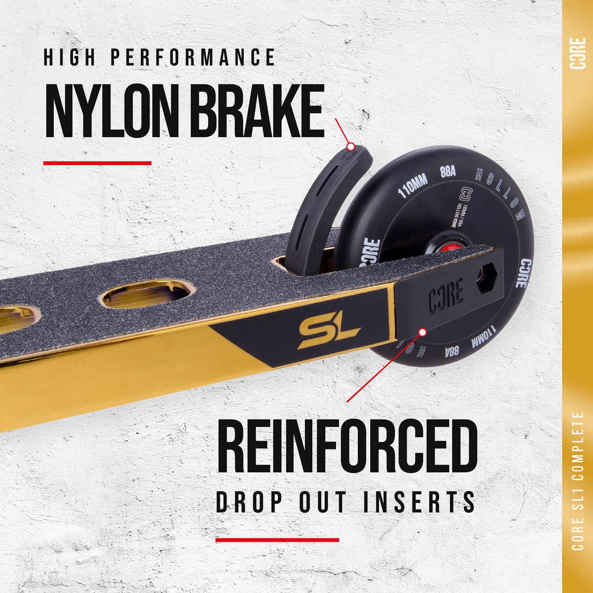 CORE SL1 (Super Light) Stunt Scooter - Neo Gold/Black