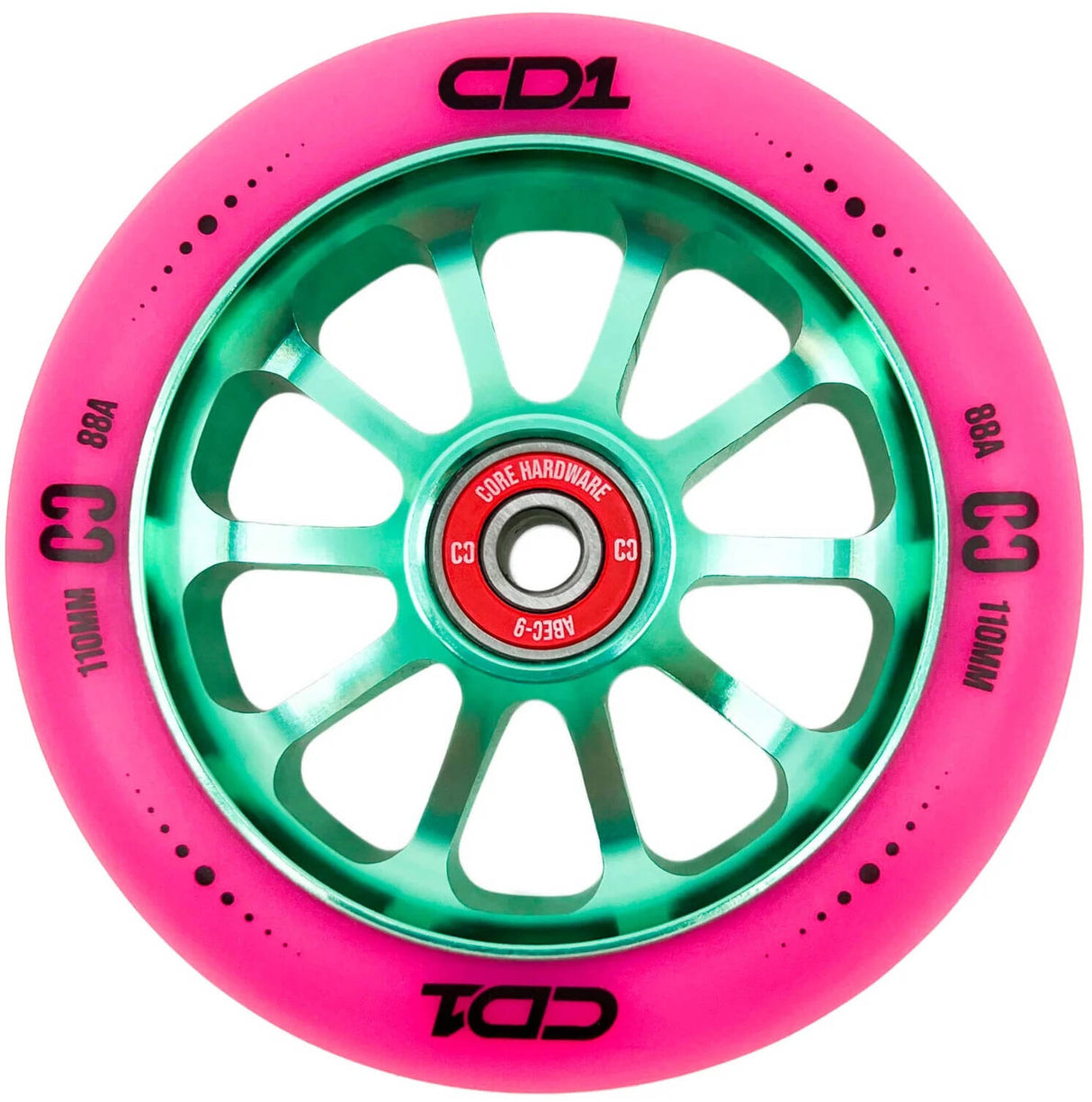 CORE CD1 Scooter Wheel 110mm - Pink/Teal
