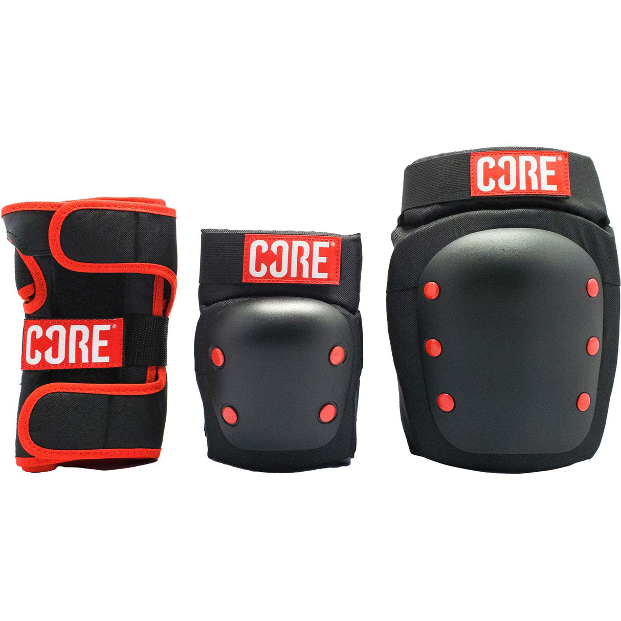 CORE Protection Skate Triple Pad Set - Black