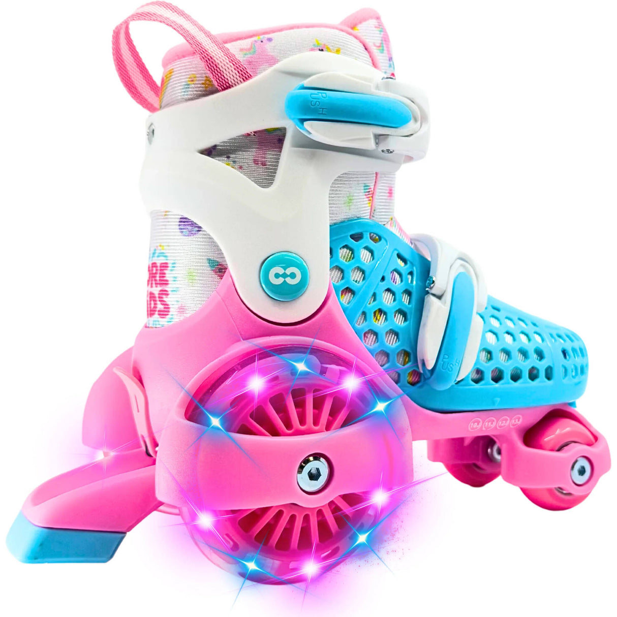 CORE Kids Newbie 4-Wheel Roller Skates - Pink/Blue