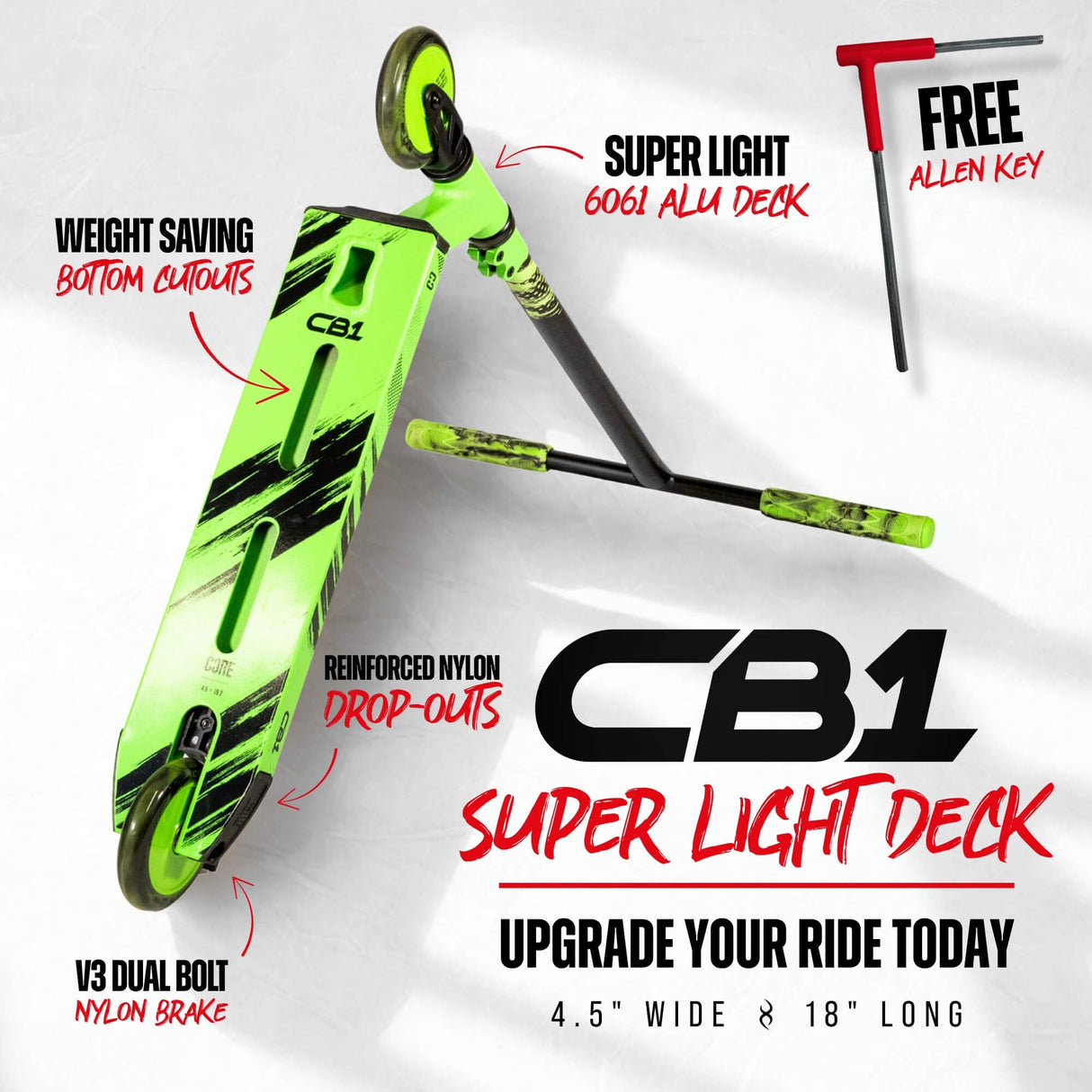 CORE CB1 Beginner Stunt Scooter - Black/Green