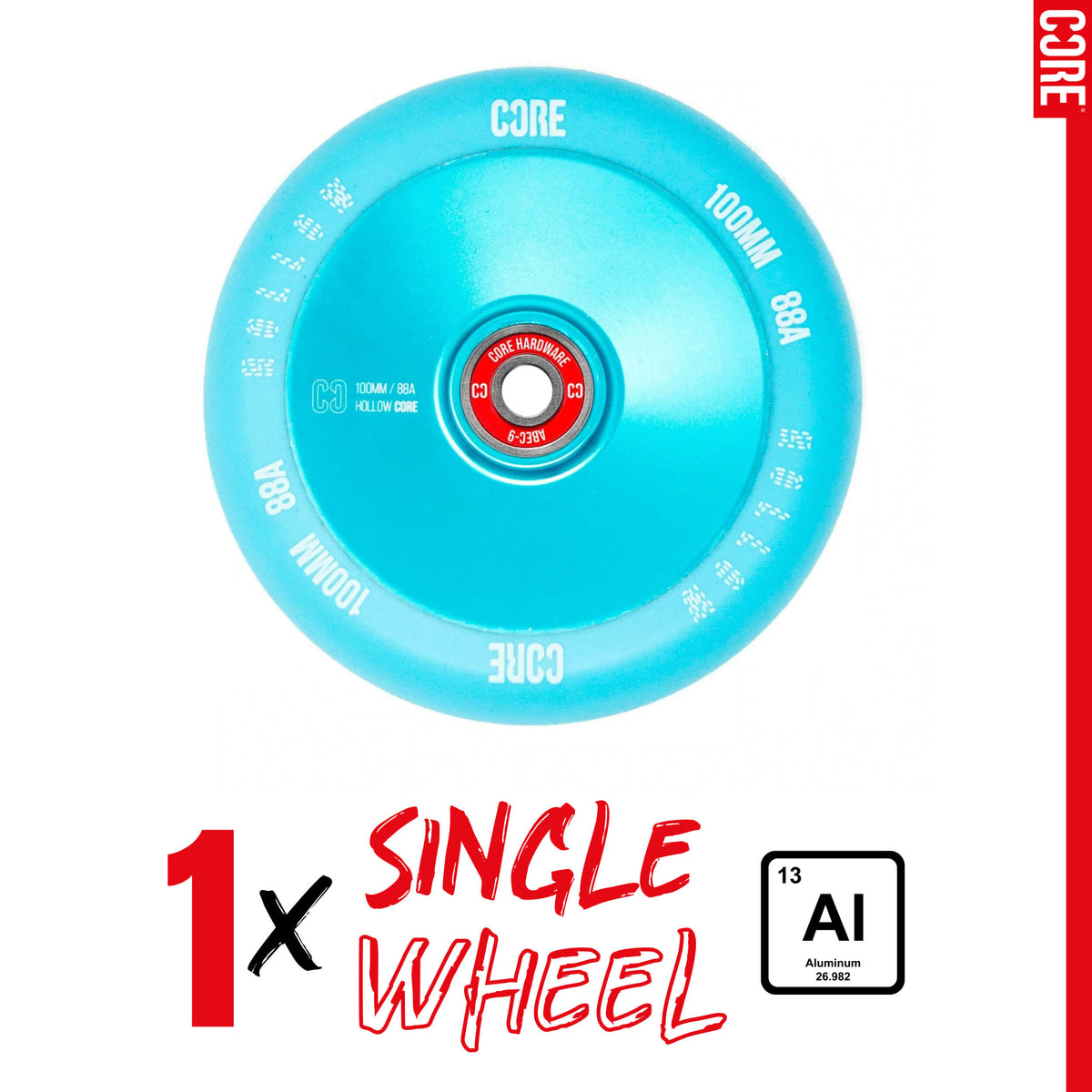CORE Hollow V2 100mm Scooter Wheel - Mint