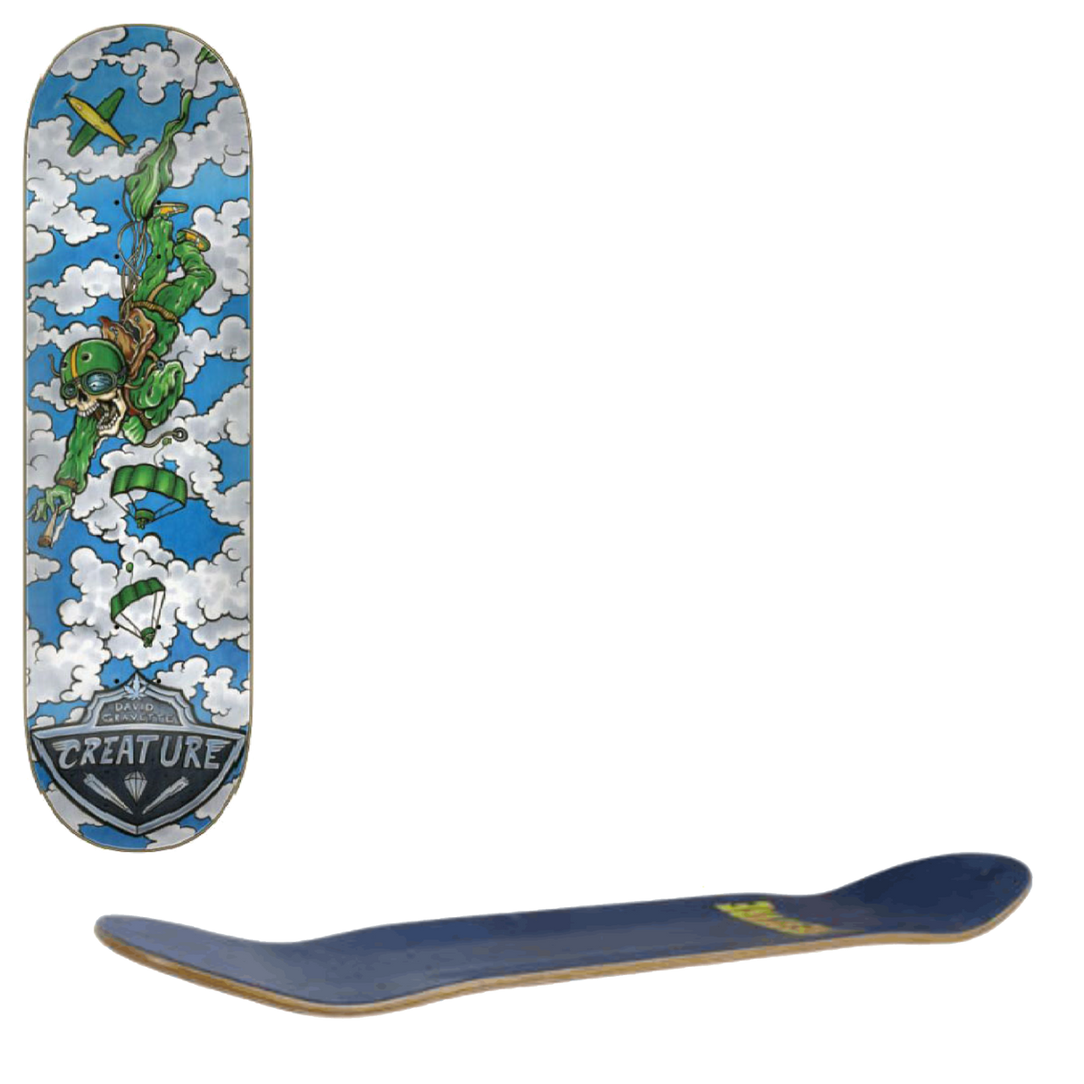 Creature Gravette Hippie Bomber Skateboard Deck - 8.3"