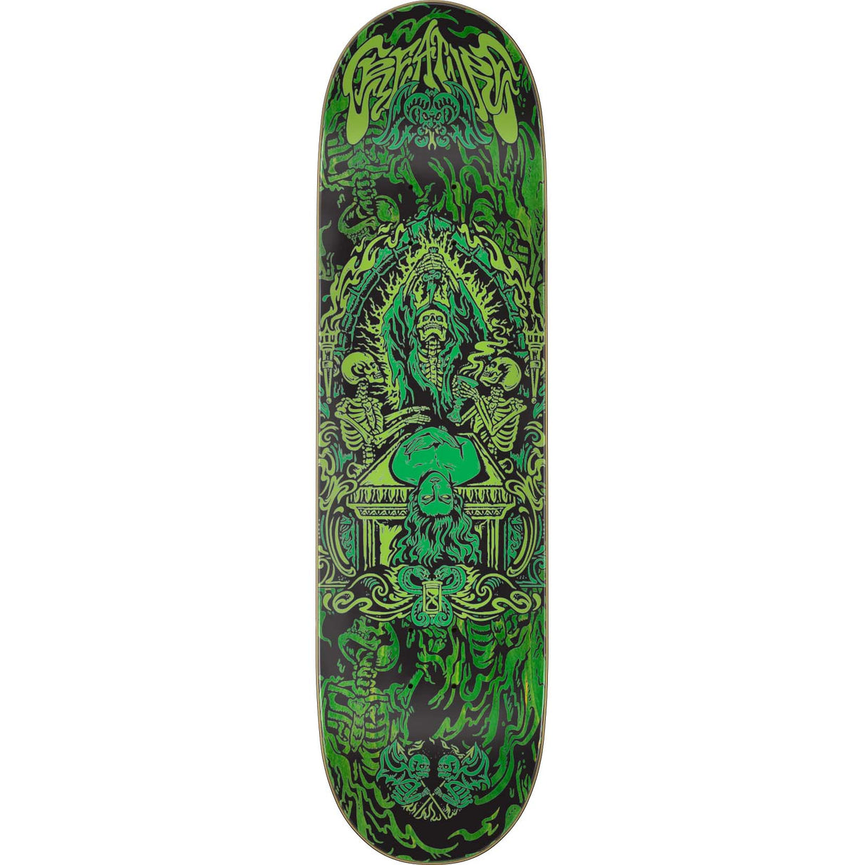 Creature Psycrofice Skateboard Deck - Green 8.5"