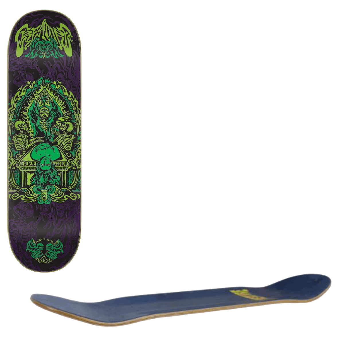 Creature Psycrofice Skateboard Deck - Green 8.25"