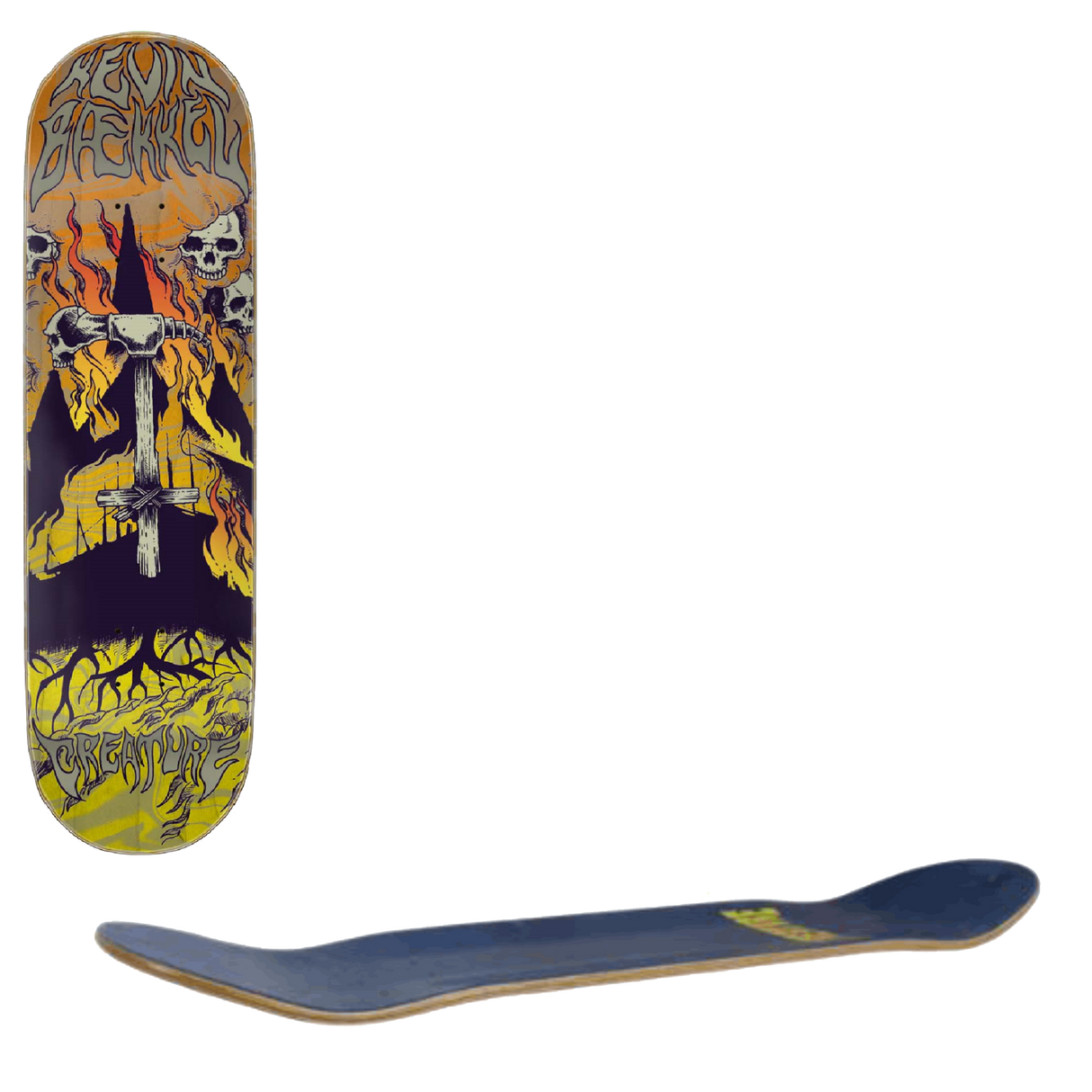 Creature VX Pro Tripz Skateboard Deck - Baekkel 8"
