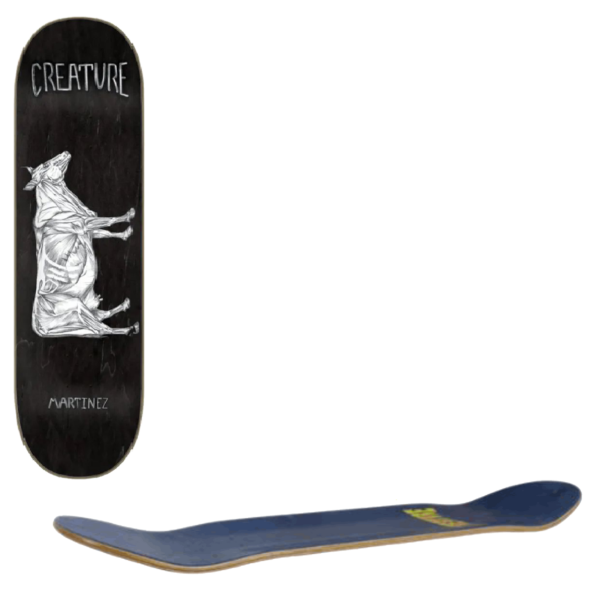 Creature Martinez La Vaca Argentina Skateboard Deck - Black 8.6''